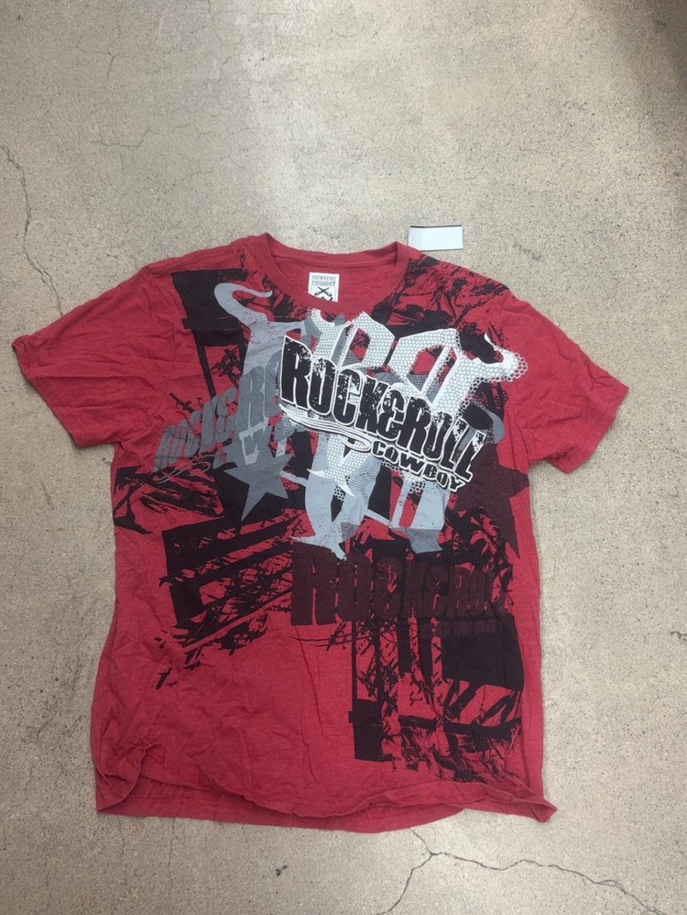 Rock & Roll Cowboy Red Graphic Short Sleeve Tee